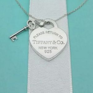 Tiffany & Co Heart and Key Necklace